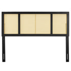 Modway - Delmare Canne Tête de lit King, Noir-Options de cadre de lit interchangeables