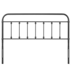 Modway - Sage Métal Tête de lit jumelée, Gris-Hauteur ajustable
