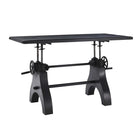 Modway - Genuine Hauteur ajustable du vilebrequin de 60 po Table à manger et bureau d’ordinateur, Noir-Glissements au pied sans marquer