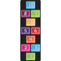 Ashley Productions - Smart Poly The Original Fun Mat - Coureur de Tapis - 15 -5" x 47" - Nombres 1-10 - Boucle de Craie-Mesures et design : Le tapis de course Chalk loop Numbers 1-10 mesure 15,5 po x 47 po.
