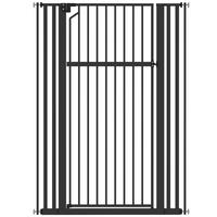 PawHut - Barrière pour animaux extra haute 55 po, barrière de sécurité bébé réglable 30-41 po l-Conception extra haute de 55,1 po empêche les animaux de sauter facilement par-dessus
