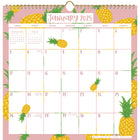 DateWorks - Calendrier Mural à Spirale de 16 Mois 2025 Fruits Mignons - 12 po x 12 po - Anglais-Organisationnel/Famille