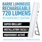 Bell+Howell - Barre lumineuse LED portative rechargeable - 16,5"-Application large - portable et léger, le bar léger est idéal pour une utilisation en plein air, des voyages ou des voyages de camping