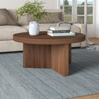 Hudson&Canal - Table basse ron Holm 32" L - Noyer satiné-Nettoyer avec un chiffon doux et sec, sans produits chimiques agressifs ni produits de nettoyage abrasifs