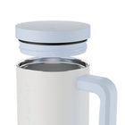GROSCHE - Aspen Gobelet Isolé avec Poignée - 40 oz - Blanc Givré-Couvercle à paille isolé et résistant aux éclaboussures