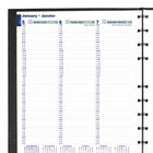 Blueline - 2026 Agenda hebdomadaire MiracleBind CoilPro avec pages de notes rechargeables - 11 po x 9-1/16 po - Noir - Bilingue-Onglets laminés autocollants et pochette de rangement