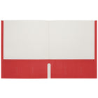 Staples - Porte-document à deux pochettes - format lettre - rouge-Peut contenir jusqu'à 100 feuilles de papier de format lettre (50 par pochette)