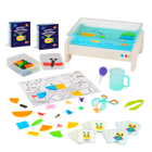 Battat - Ensemble de jeu éducatif avec table lumineuse-Table lumineuse : Une table lumineuse aux couleurs changeantes qui favorise l’apprentissage des formes et le jeu sensoriel