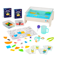 Battat - Ensemble de jeu éducatif avec table lumineuse-Table lumineuse : Une table lumineuse aux couleurs changeantes qui favorise l’apprentissage des formes et le jeu sensoriel
