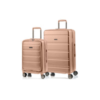 Champs - Tech Ensemble de Bagages 2 Pièces - Or Rose-Extension sur le bagage à main