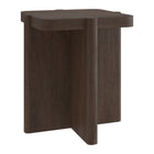 Hudson&Canal - Table d'appoint carrée Laguna de 51 cm de large, chêne brun-Une version moderne d'un look rétro pour votre salon, votre bureau et plus encore