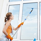 Gritt Commercial - Ensemble de nettoyage de vitres - Raclette pivotante de 18 po pour fenêtres - Perche télescopique de 6 pi-Longueur minimale du manche : 3,5 pi