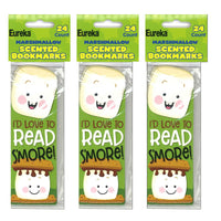 Eureka - Marque-pages parfumés à la guimauve - 3 paquets de 24-Les signets parfumés Eureka amusants et colorés ont une odeur durable qui rendra la lecture encore plus amusante !