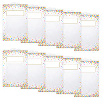 Ashley Productions - Sac de rangement/livre à motif de confettis suspendus - 11 po x 16 po - 2 paquets de 5-Sacs de rangement extra solides et durables