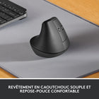 Logitech - Lift Souris Ergonomique Verticale - Graphite-Dites oui au confort : Reposez-vous sur la souris verticale Lift toute la journée, avec une prise en main agréable et un repose-pouce pour toujours plus de confort