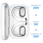 MyBat - Écouteurs Open-Ear XL Design Lab - Blanc - Candy Swirl-Son aux basses riches et commandes tactiles faciles d’utilisation