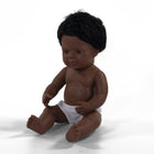 Miniland - Poupée bébé de 15 pouces - garçon afro-américain - anatomiquement correct.-Légère odeur de vanille