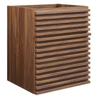 Modway - Render Fixation murale de 18" Armoire de toilette de salle de bain (lavabo non inclus) - Noyer-Vanité moderne du milieu du siècle