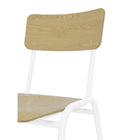 Ceha Canada - Chaise polyvalente et empilable Ruby - Blanc/Bouleau-Contreplaqué de haute qualité : Le siège et le dossier sont fabriqués en contreplaqué de bouleau de 8 mm avec une finition vernie claire pour un look élégant et naturel