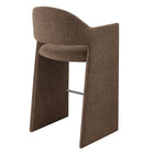 Modway - Talia 41 pouces Tissu rembourré Tabouret de bar - Moka-Siège/dossier rembourré fixe