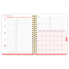 BrownTrout - 2026 Planificateur de bureau hebdomadaire de 18 mois avec Couverture estampée à chaud - Blush craquelé - 6 po x 7.75 po-Mise en Page Accessible - S'ouvre et se met à plat pour faciliter l'écriture et la lecture