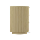 Manhattan Comfort - Olivia commode double moderne 71,3" - chêne naturel et or-Parfait pour le rangement de la chambre, les lampes ou les objets de décoration