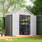 Outsunny - Remise de rangement d’extérieur 6 pi x 5 pi-Fenêtre transparente laissant entrer la lumière naturelle et éclairant l'intérieur  
