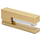 JAM Paper - Desk Trio agrafeuse, distributeur de ruban adhésif et porte-stylo - Or-Taille de l'agrafeuse : 6 x 2,5 x 1,125 pouces | Taille du distributeur de ruban adhésif : 4,5 x 2,5 x 1,75 pouces | Taille du porte-stylo : 2,75 x 2,75 x 3,875 pouces