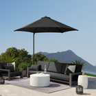 Outsunny - Parasol déporté avec rotation à 360° - 8,5 pi - noir-Fabriqué en tissu polyester résistant aux intempéries et en cadre en acier avec revêtement en poudre pour une grande stabilité