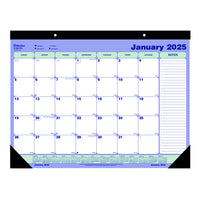 Blueline - 2025 Calendrier sous-main mensuel - 16 po x 21-1/4 po - Anglais-12 mois: janvier 2025 à décembre 2025