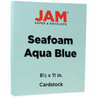 JAM Paper - Papier cart. mat 100 lb,  8 1/2 po l x 11 po H, bleu aqua, Paquet de 50-1