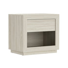 Manhattan Comfort - Table de nuit contemporaine Soren 26" à 1 tiroir - Chêne blanchi-Le design surélevé de la base apporte une touche raffinée tout en assurant la stabilité et la solidité de la pièce