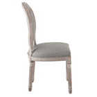 Modway - Arise Français vintage Tissu rembourré Fauteuil d’appoint de salle à manger - Gris clair-Rembourrage en mousse dense