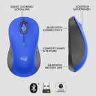  Logitech - Signature M550 L  Souris sans fil pleine taille - Pour mains de grande taille - Bleu-Autonomie de la batterie de 24 mois : travaillez jusqu'à 2 ans avec la seule pile AA fournie avec votre souris multi-appareils