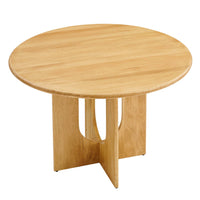 Modway - Rivian Ronde 48 po Bois Table à manger, Chêne-Table ronde à manger