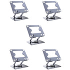 ShoppingAll - Support D’Ordinateur Portable Avec Base Rotative À 360° Pour Ordinateurs Et Tablettes Jusqu’à 17,3 Pouces – SA-LS8R-GRAY (Paquet De 5)-Base Pivotante à 360° – Changez d’angle de vue facilement grâce à la base rotative fluide.