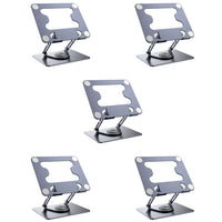 ShoppingAll - Support D’Ordinateur Portable Avec Base Rotative À 360° Pour Ordinateurs Et Tablettes Jusqu’à 17,3 Pouces – SA-LS8R-GRAY (Paquet De 5)-Base Pivotante à 360° – Changez d’angle de vue facilement grâce à la base rotative fluide.