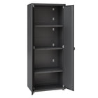 Manhattan Comfort - Armoire de garage moderne Fortress 77 cm (30,3 po) - gris charbon-Supports muraux inclus pour la durabilité du produit