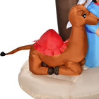 HOMCOM - Arche biblique de la Nativité de Noël gonflable de 6ft pour décoration de vacances - Marron-Matériau : tissu de polyester 