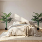 Outsunny - Palmier tropical artificiel 5 pi avec feuilles réalistes - vert - lot de 2-Peu d’entretien nécessaire 
