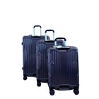 TRAVLR - Valise grande rigide légère de 28 po -Bleu-Poignée de chariot télescopique avec hauteurs de verrouillage à plusieurs niveaux