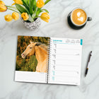 BrownTrout - Agenda 16 mois pour les amoureux des chevaux 2026-Grandes Pages de Jour Spacieuses - Le format par semaine est réparti sur deux pages, avec tous les jours fériés importants et les phases de la lune, ainsi que de nombreux espaces pour noter les contacts, les notes et les événements spéciaux.
