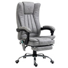Vinsetto - Fauteuil de bureau exécutif avec massage à vibrations 6 points - gris-Six points de massage par vibrations au niveau du dos, des lombaires et des cuisses