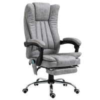 Vinsetto - Fauteuil de bureau exécutif avec massage à vibrations 6 points - gris-Six points de massage par vibrations au niveau du dos, des lombaires et des cuisses
