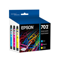 Epson - Cartouches d'encre 702 - Capacité standard - Cyan/Magenta/Jaune-Qualité photo supérieure à celle des photos de labo