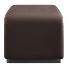 Modway - Koda Performance Velvet Ottoman de la cascade - Brun chocolat noir-Capsules de pied ajustables