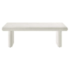 Modway - Relic Béton texturé Table basse - Blanc-7