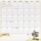 DateWorks - 2026 Calendrier Mural Magnétique Familial 16 Mois - 12 po x 12 po - Animaux - Anglais -Janvier 2026 - Décembre 2026