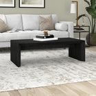 Hudson&Canal - Table basse rectangulaire Oswin , 48 po de largeur, grain noir-Finition en grain noir aspect bois