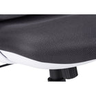 Monarch Specialties - 7269 Chaise De Bureau Dossier Haute Exec  - Blanc/Meche Gris-Hauteur du siège: 18,50 po à 22,25 po H; dimensions du siège: 21 po L x 20 po P; capacité de poids: 300 lb